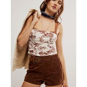 NWT $68 Free People 2 Tone Printed Tank Size Medium SOLD OUT ONLINE